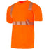 Polyester Segmented Tape Safety T-Shirt With Pocket | Safety orange